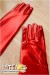 ถุงมือยาว สีแดง-เหลือบ (หนังเทียม)